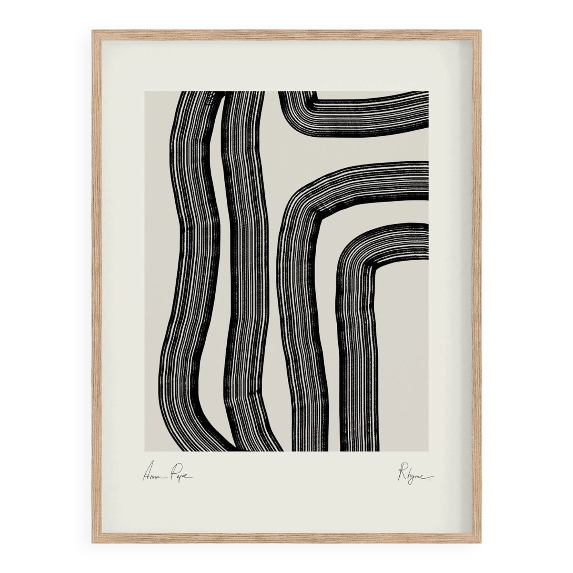 Abstract lines giclee print, 50x70cm