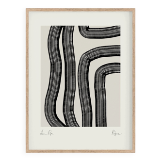 Abstract lines giclee print, 50x70cm