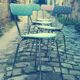 Set of four vintage chairs from the 1960s.