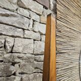 Lot deux bancs de ferme sapin vintage