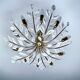 Large Vintage Floral Pendant Light , 1950s