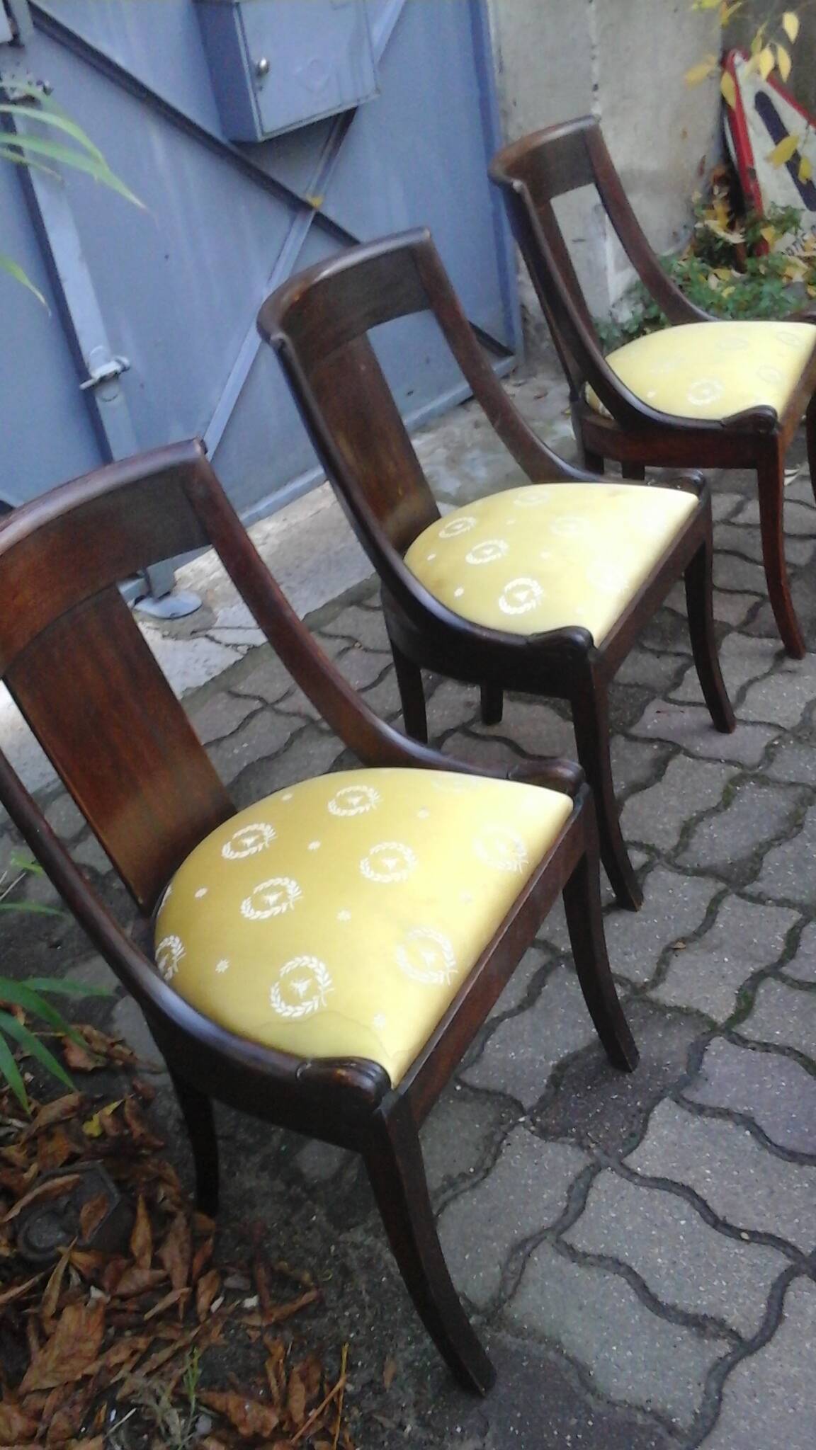 6 empire mahogany gondola chairs