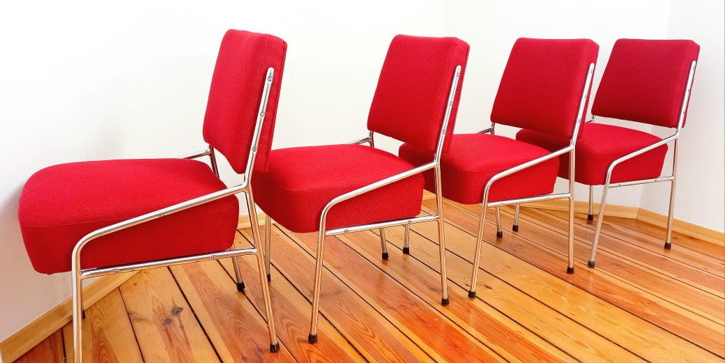 A set of four chairs designed by Hynek Gottwald, Czechoslovakia, Bauhaus