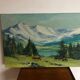Mountains and horses painting