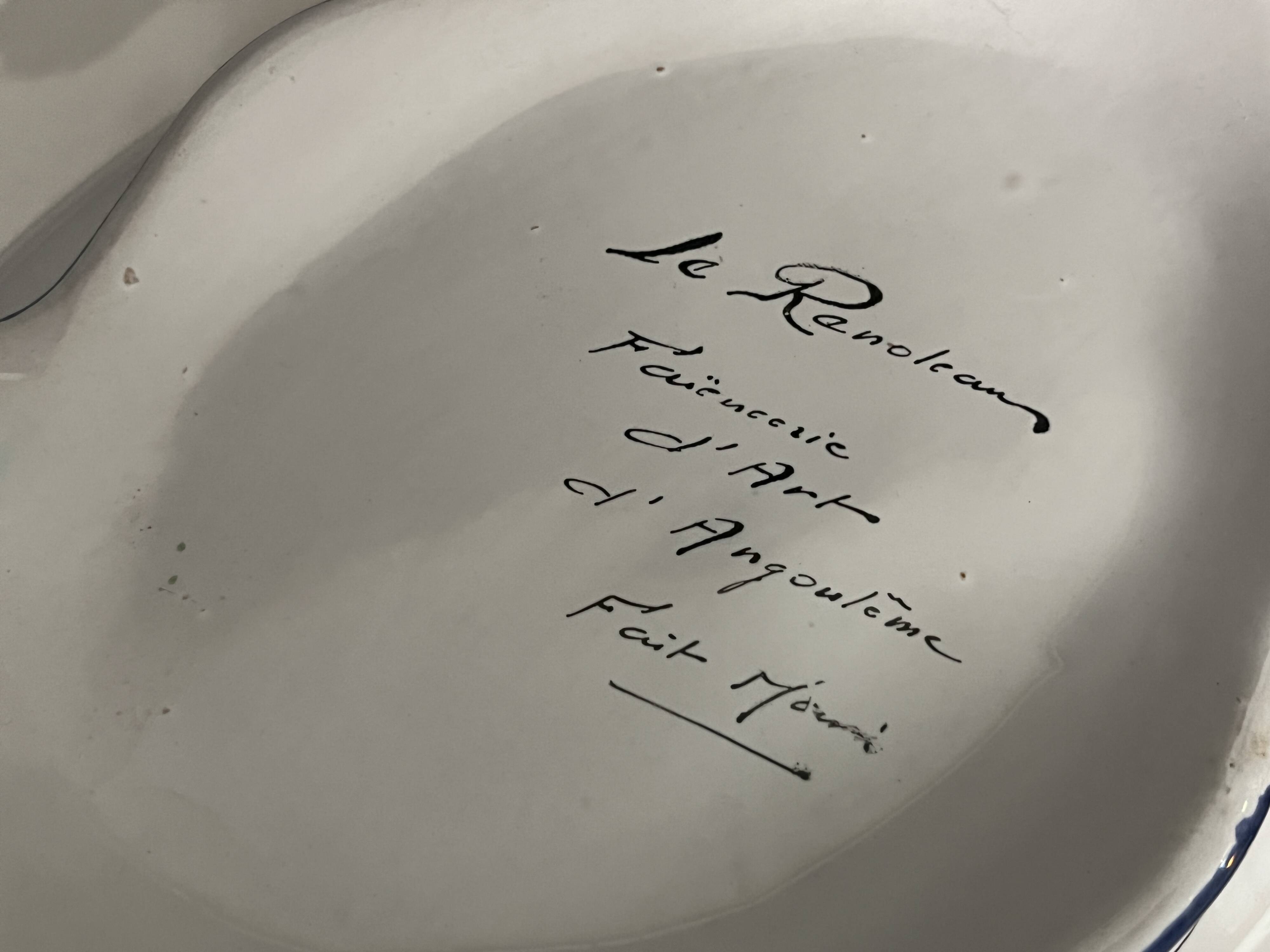 Angoulême Le Renoleau earthenware soup tureen set, 20th century