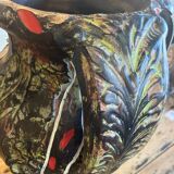 52cm Large vase with handle Signed Santi