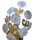 Pair of Banci Florence gold metal and crystal flower wall sconces