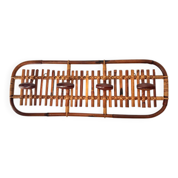 Porte manteau en bambou et rotin Olaf von Bohr