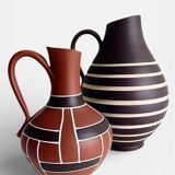 Mid-Century Modern Terracotta Pitcher by AKRU, West Germany, 1950s