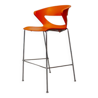 Kicca Stool high stool from Kastel orange shell