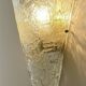 Large Single a Murano Glass Ice Sconce