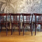 Suite 4 bistro chairs curved wood