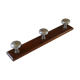 Wooden and stainless steel coat holders from the 1920s