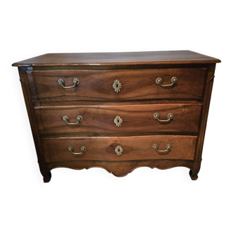 Curved Louis XV chest of drawers, 18th century.