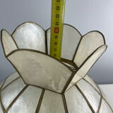 Lampshade in mother-of-pearl and brass 25 cm
