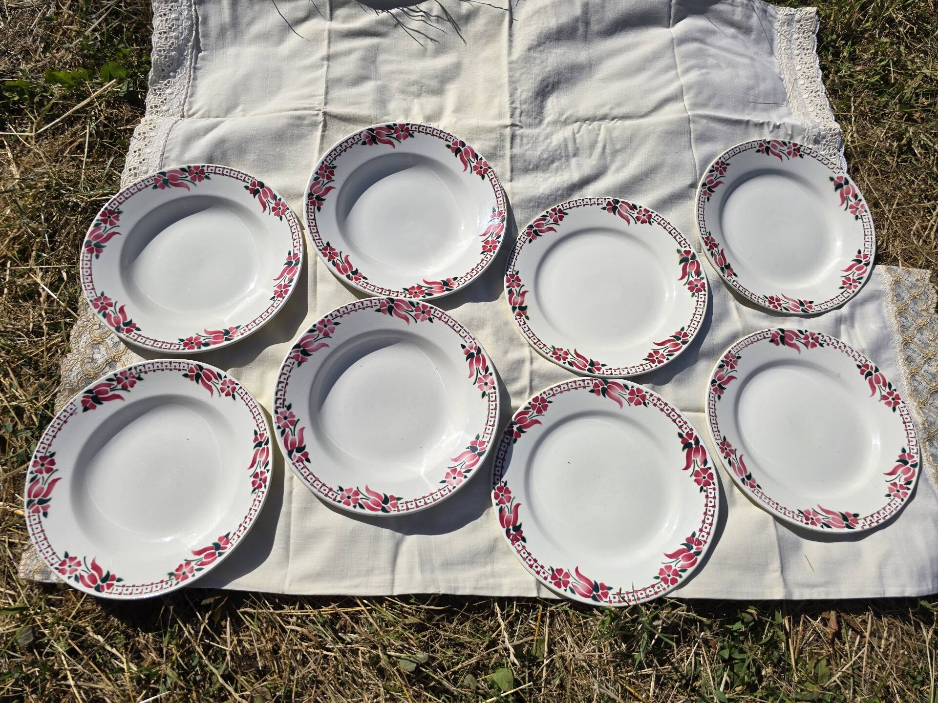 Lot of 10 deep and flat plates Ceranord St Amand model Roubaix +2