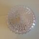 Round ceiling lamp in structured glass vintage 60s-70s