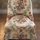 Fauteuil crapaud ancien à fleurs