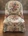 Fauteuil crapaud ancien à fleurs