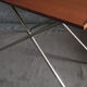 Danish teak and aluminium adjustable wine table, 1960s