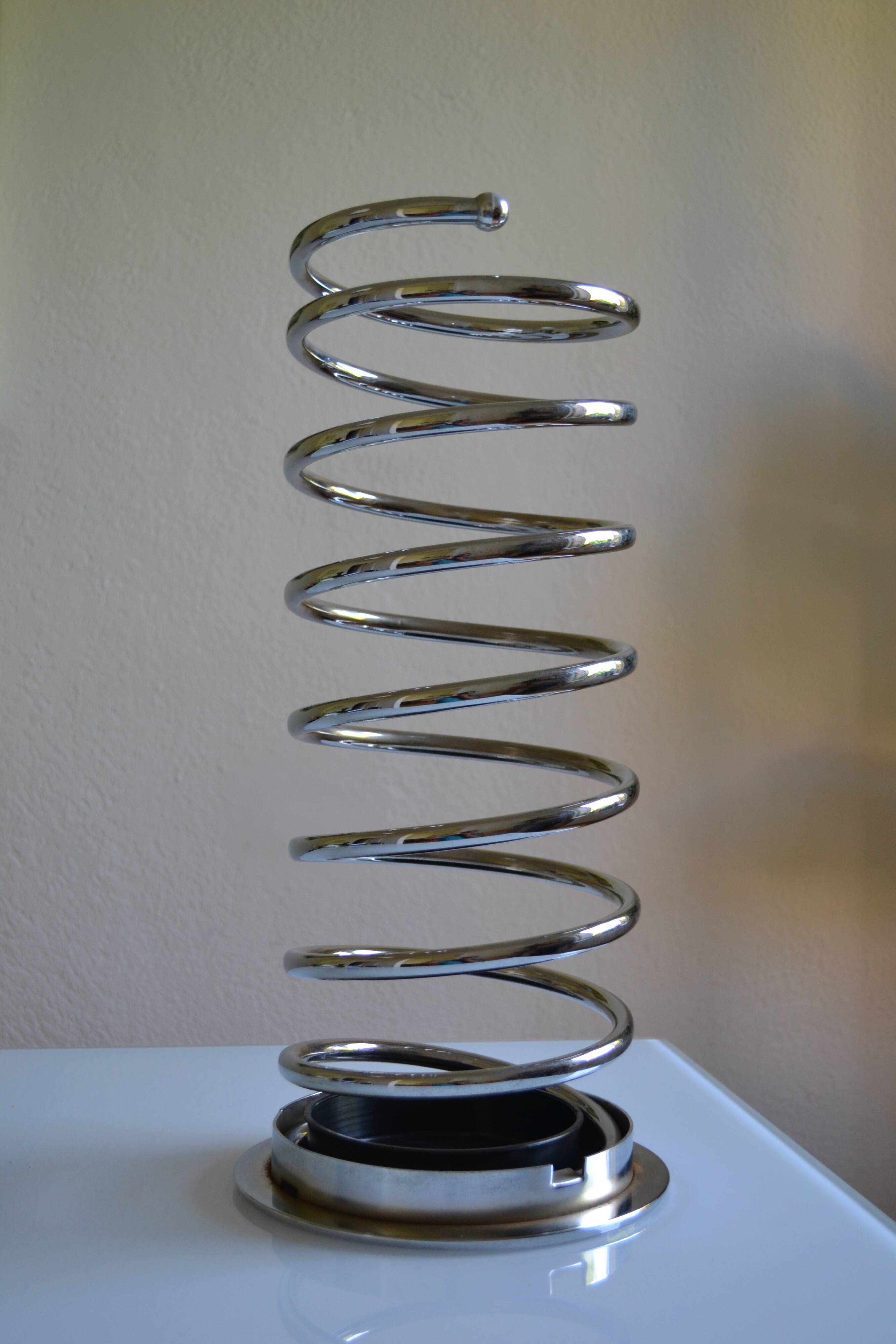 Chrome metal spring umbrella holder