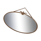 Brass oval mirror