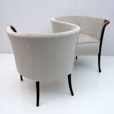 Canapé de conversation italien en velours Giorgetti "Progetti", années 1980