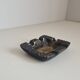 Brutalist bronze ashtray or pocket tray / 70s / vintage / artisanal work / Mid-Century / France / 20th century