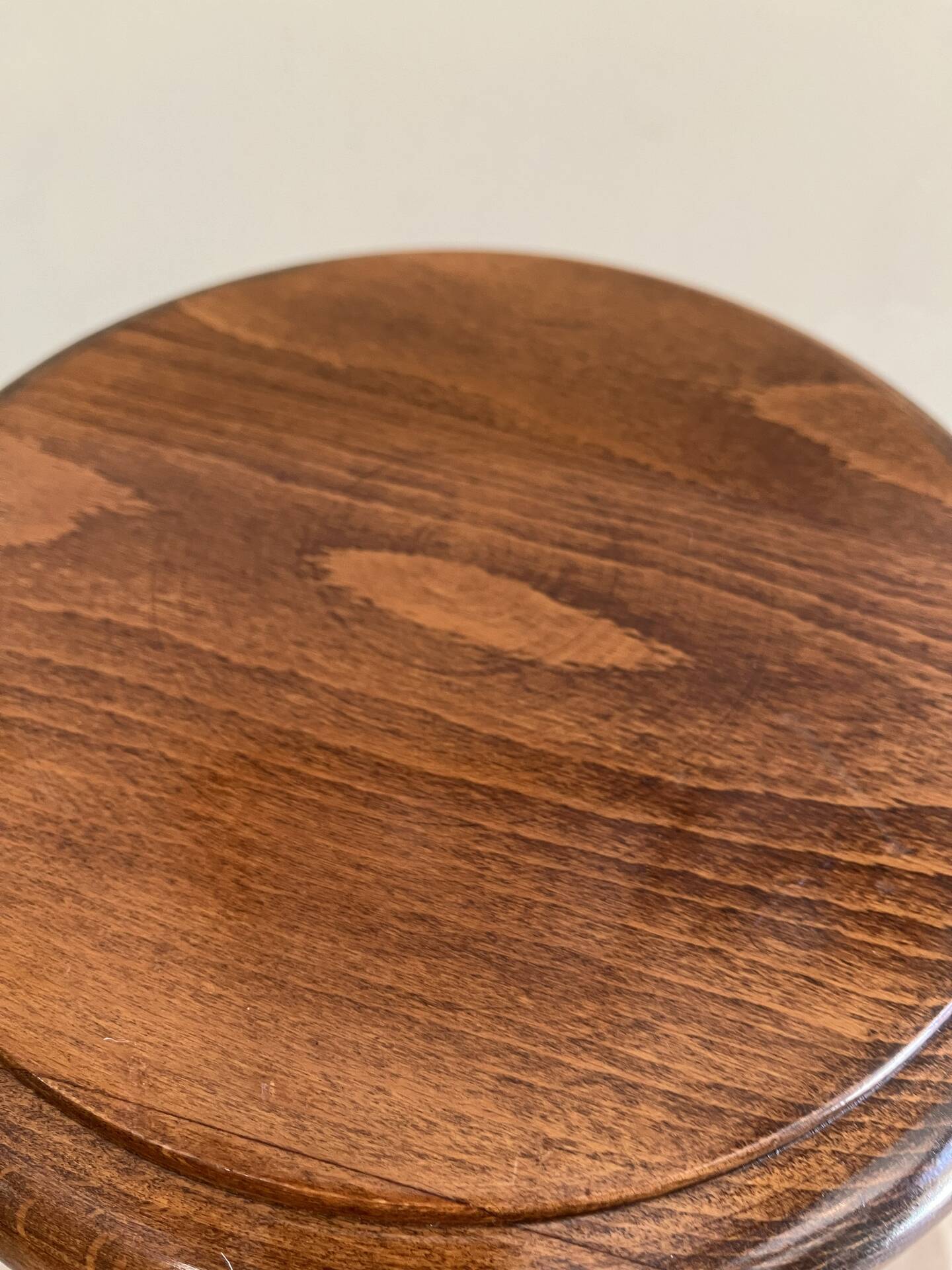 Twisted wooden stool