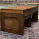 Coffee table with 2 tables in teak - 70s