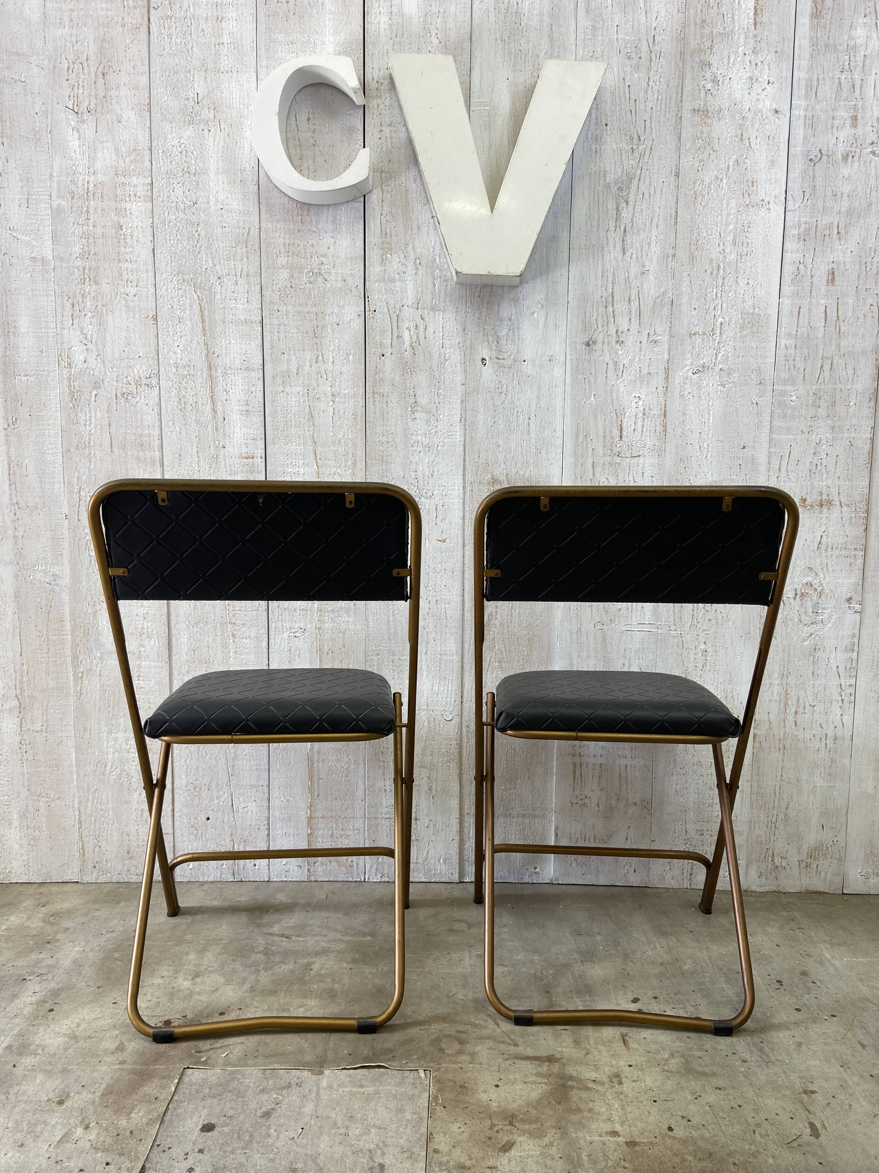 Paire de chaises pliantes vintage