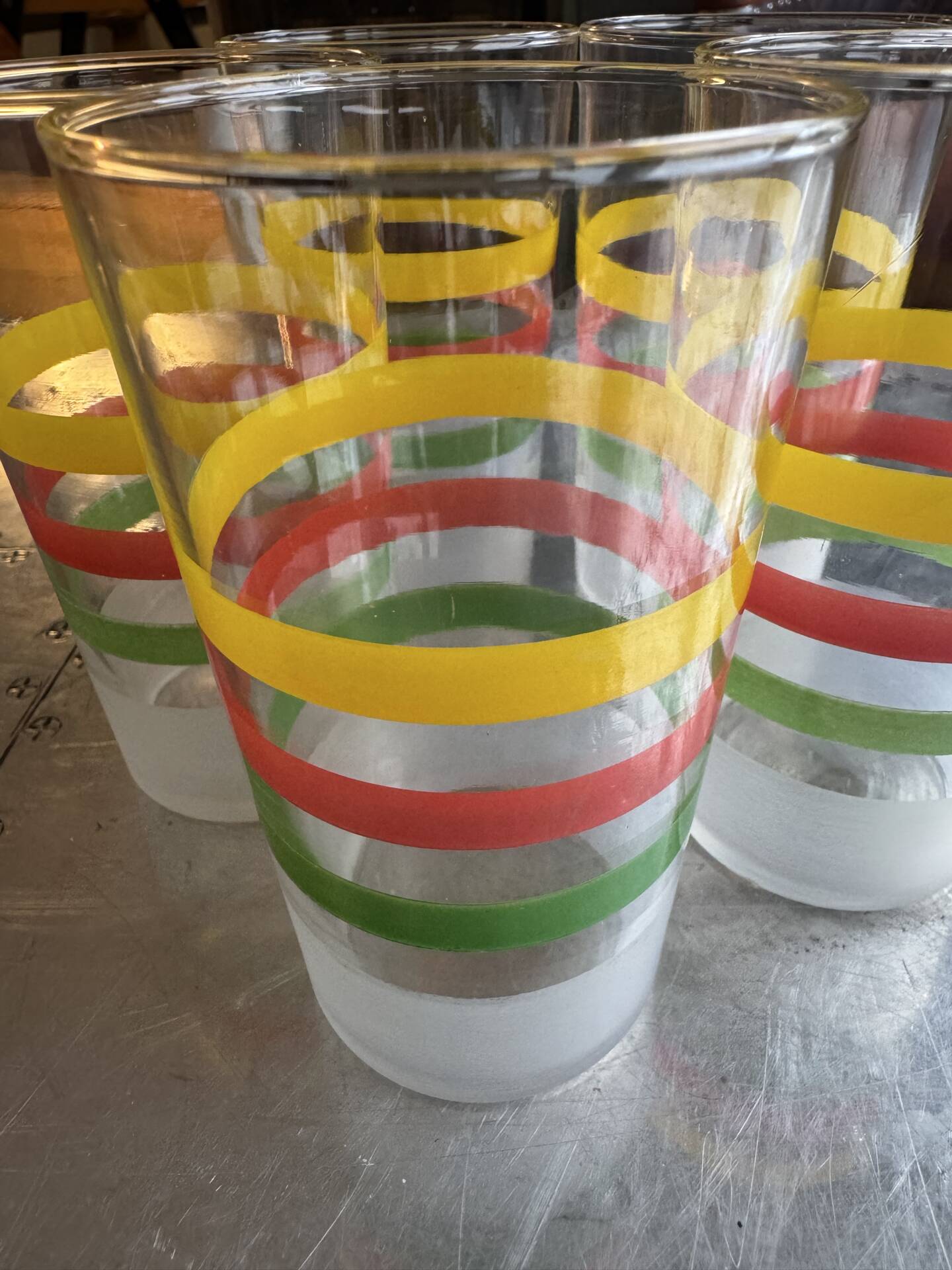 Verres à eau vintage