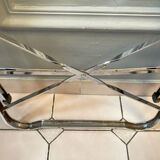 4 vintage folding chairs in chrome