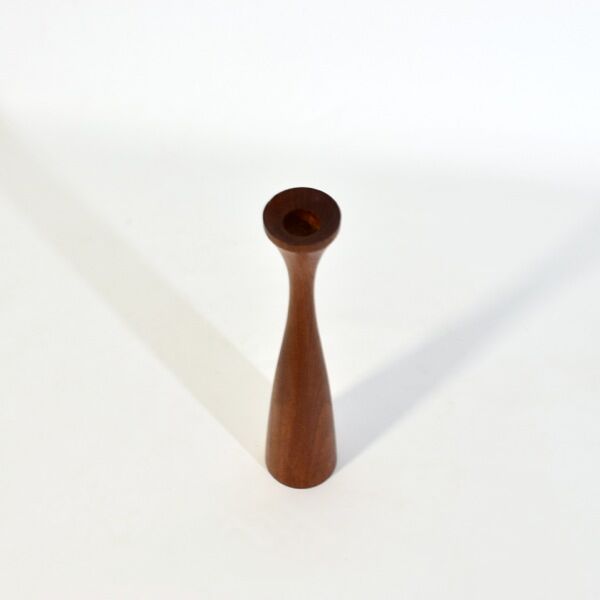 Scandinavian candle holder diabolo teak 1960