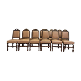 Set of 11 Louis XIII - Renaissance style chairs
