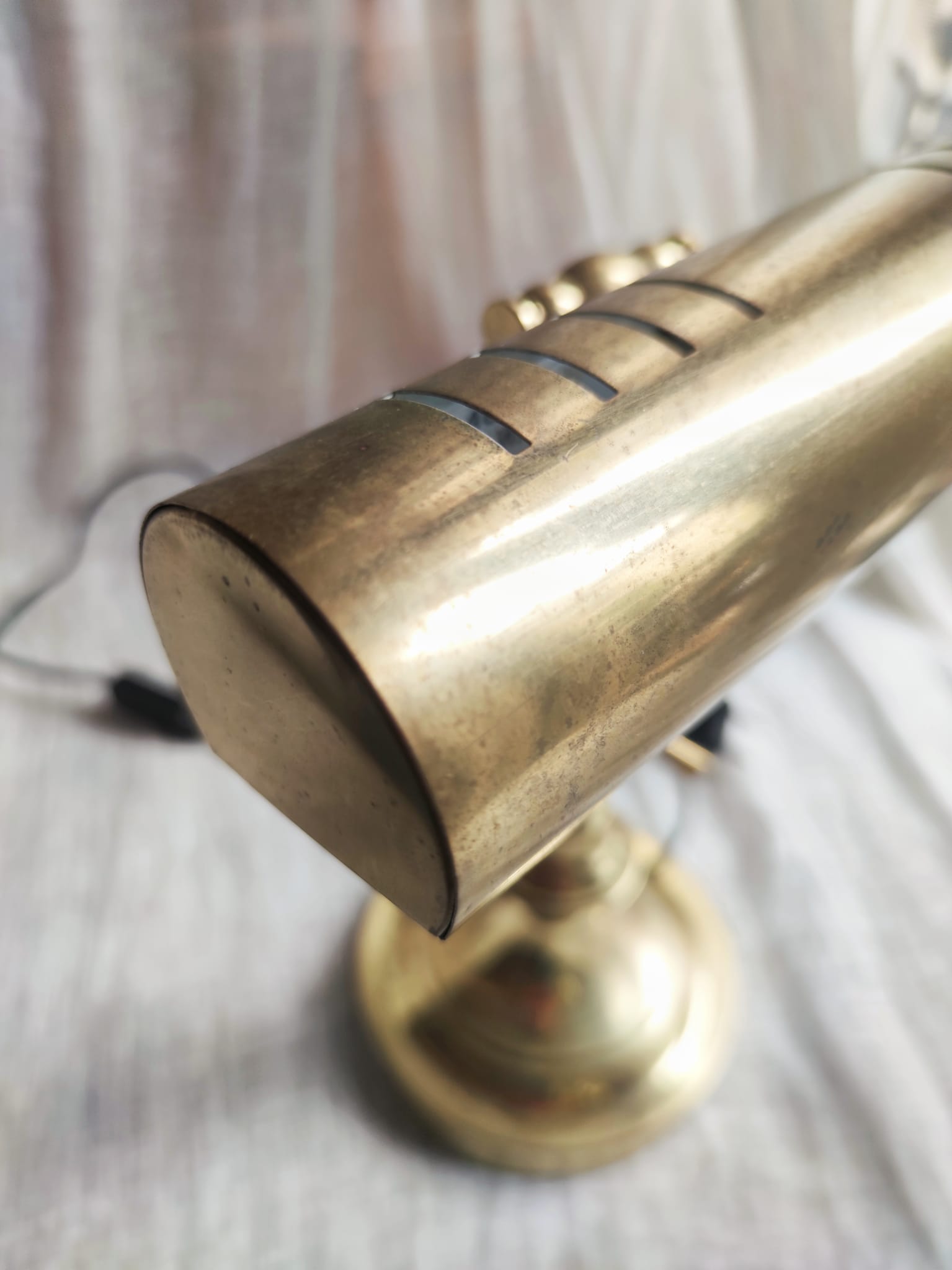 Golden brass desk/banker's lamp