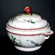 Antique hand-painted earthenware tureen from Vieux Strasbourg Sarreguemines