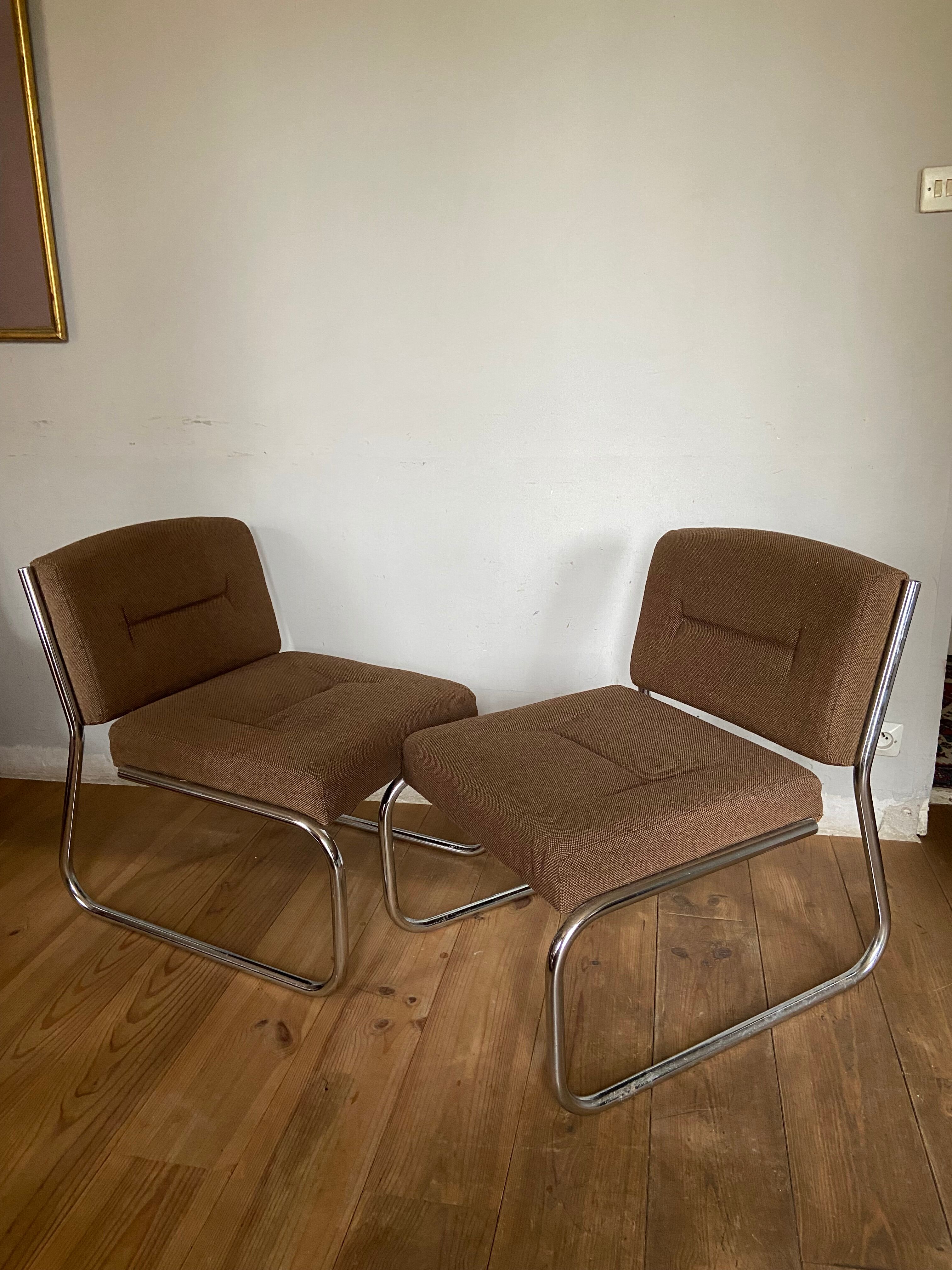 Pair of vintage chrome heaters 60s design