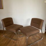 Pair of vintage chrome heaters 60s design