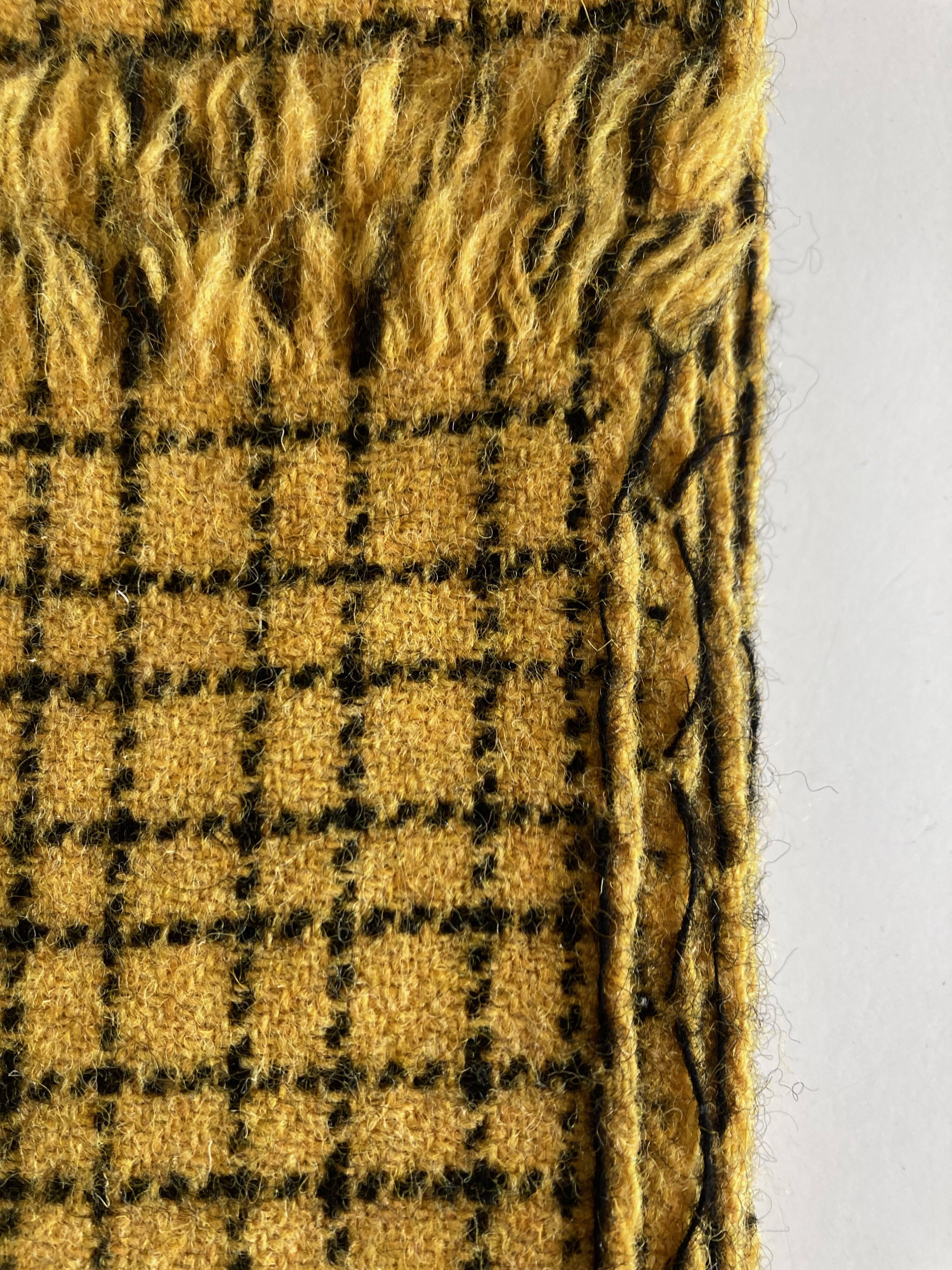 Shetland wool canvas plaid 1960