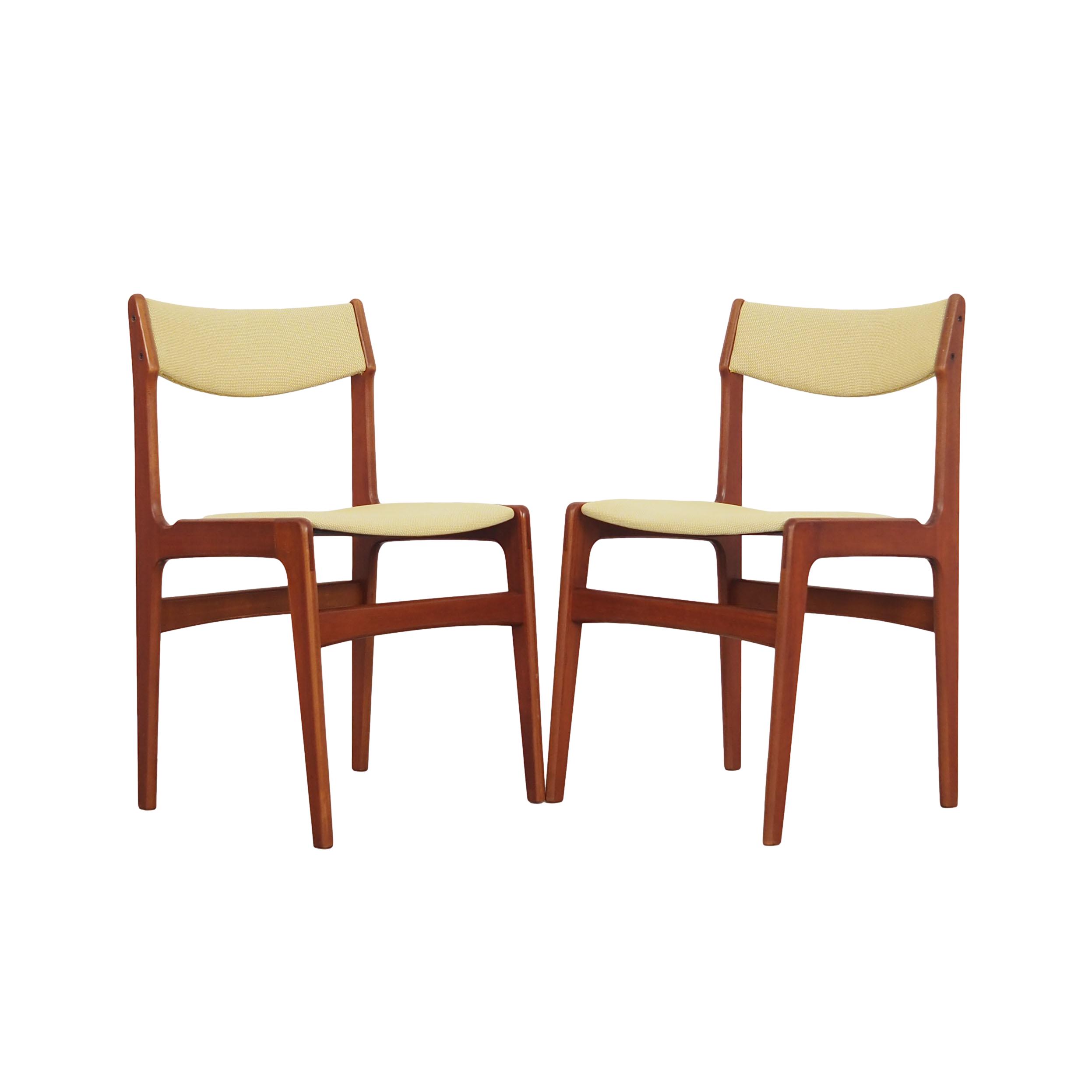Set of two teak chairs, Danish design, 1970s, production: Denmark