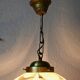 Suspension globe glass from Murano, marbled, brass, 1970s.
