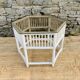 White rattan lounge