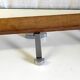 Wooden wall coat rack and chrome hooks – 60s