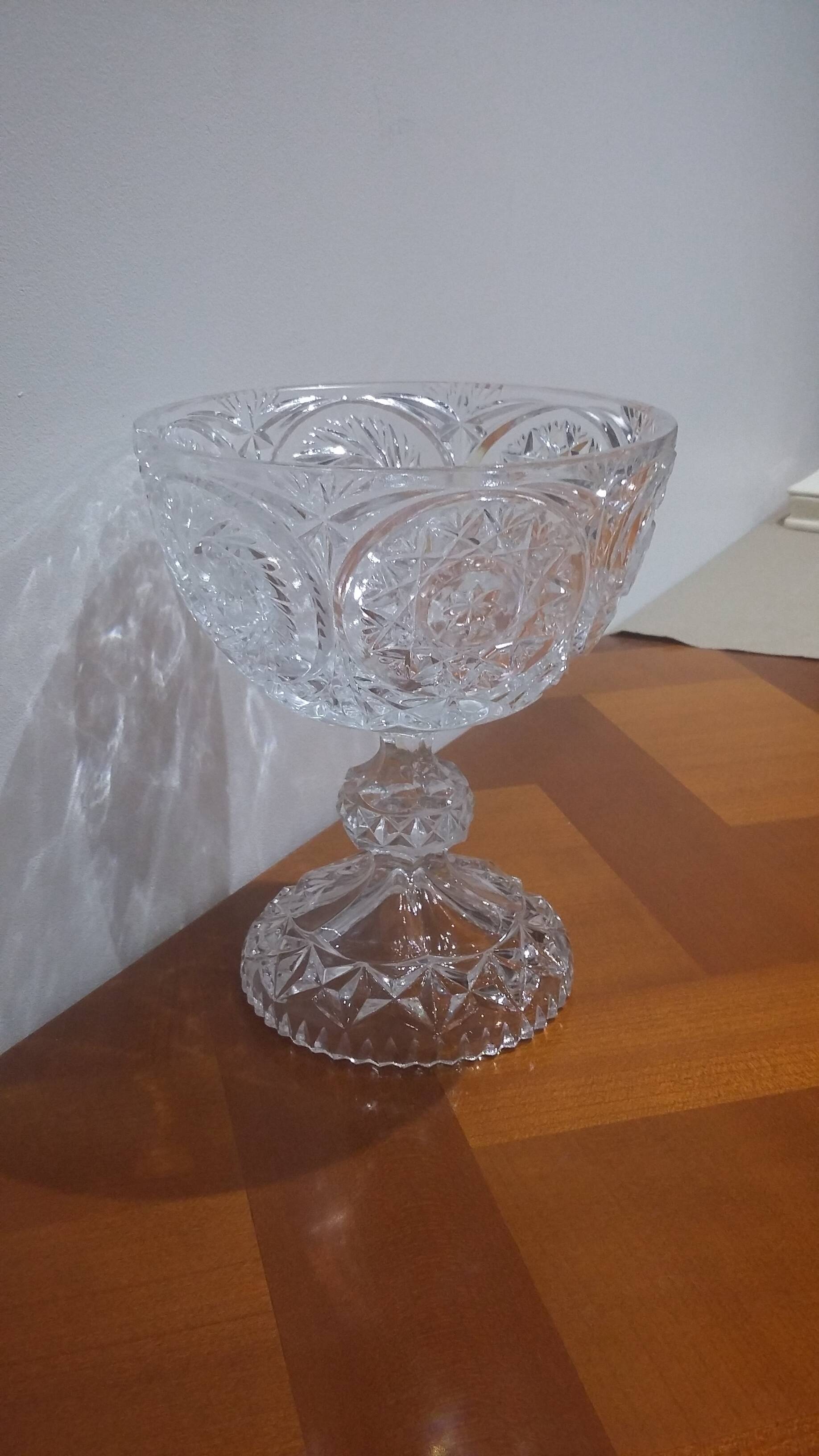Large Bohemian Crystal Cup