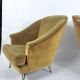 Paire de fauteuils, Isa Bergamo,  Italie des années 1950