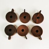 Teak coffee and tea set Schott & Gen Mainz Germany, 1970s.