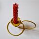 Vintage 80s Scoubidou-style wire candle holder