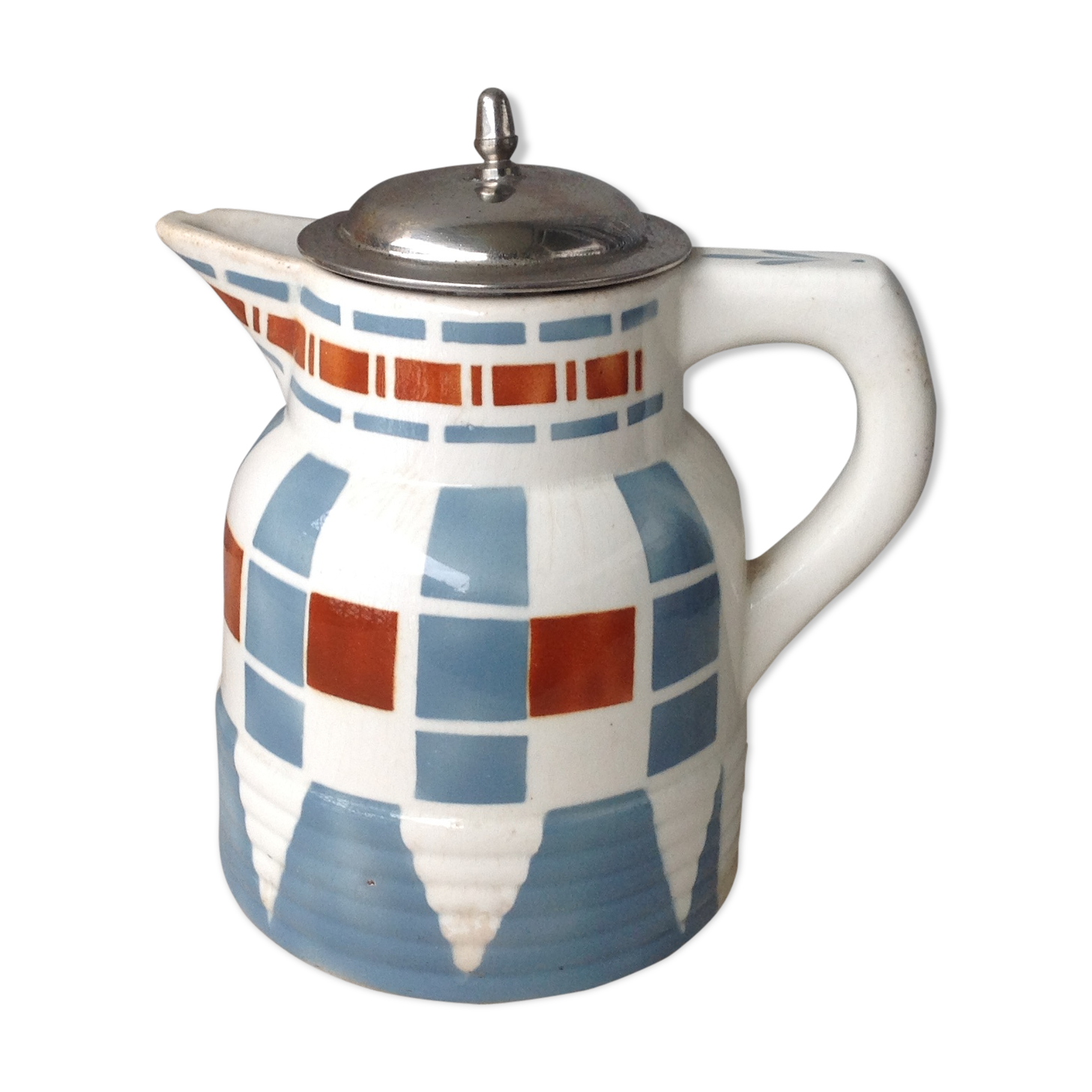 Pichet Longwy art déco français théière Longwy art déco