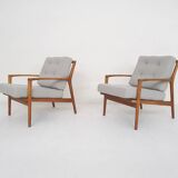 Solid oak antique dining chairs, with hand carved back rests. The chairs have no screws only wooden